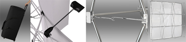 Fabric Popup Wall Curved fitting pop up displays