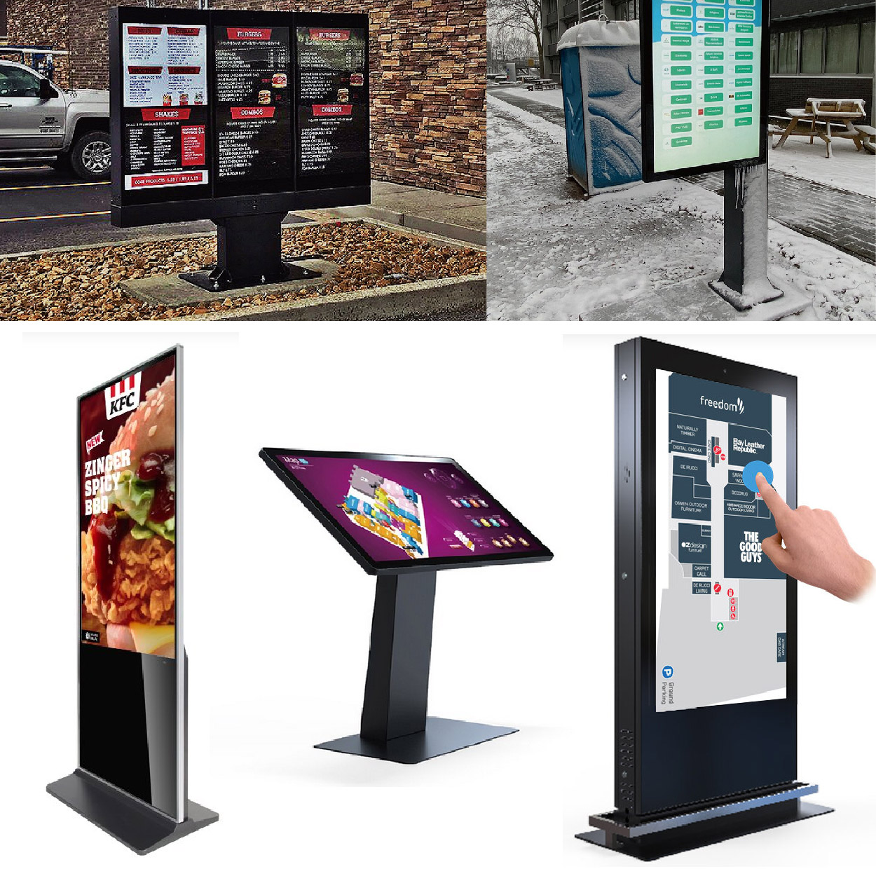 Stainless side, acrylic face, front led illuminated