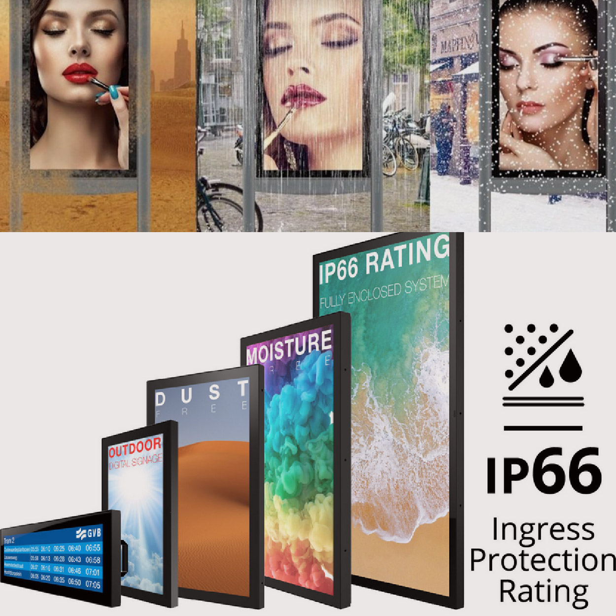 Stainless with rose golden powder coating, back led illuminated